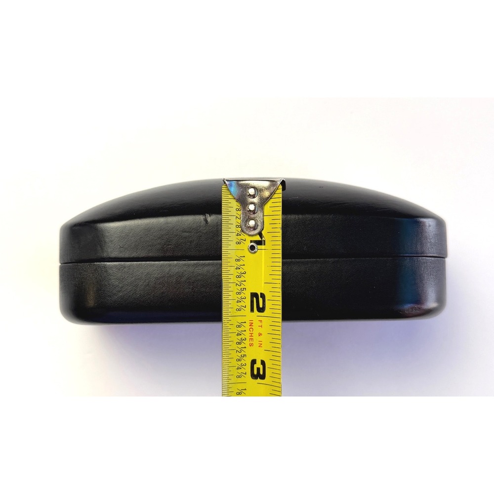 Coach Black Hard Clamshell Sunglasses Eyeglasses Case Logo Designer Minimalist L - Picture 8 of 9